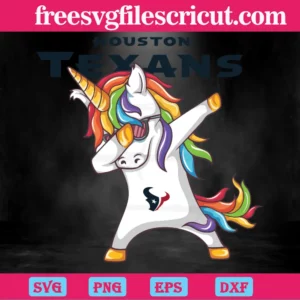 Dabbing Unicorn Houston Texans, Digital Files Invert
