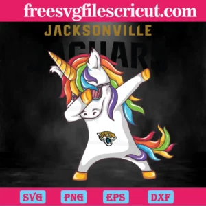 Dabbing Unicorn Jacksonville Jaguars, Svg Clipart Invert