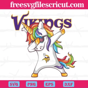 Dabbing Unicorn Minnesota Vikings, Scalable Vector Graphics Invert