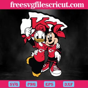 Daffy Minnie Kansas City Chiefs, High-Quality Svg Files Invert