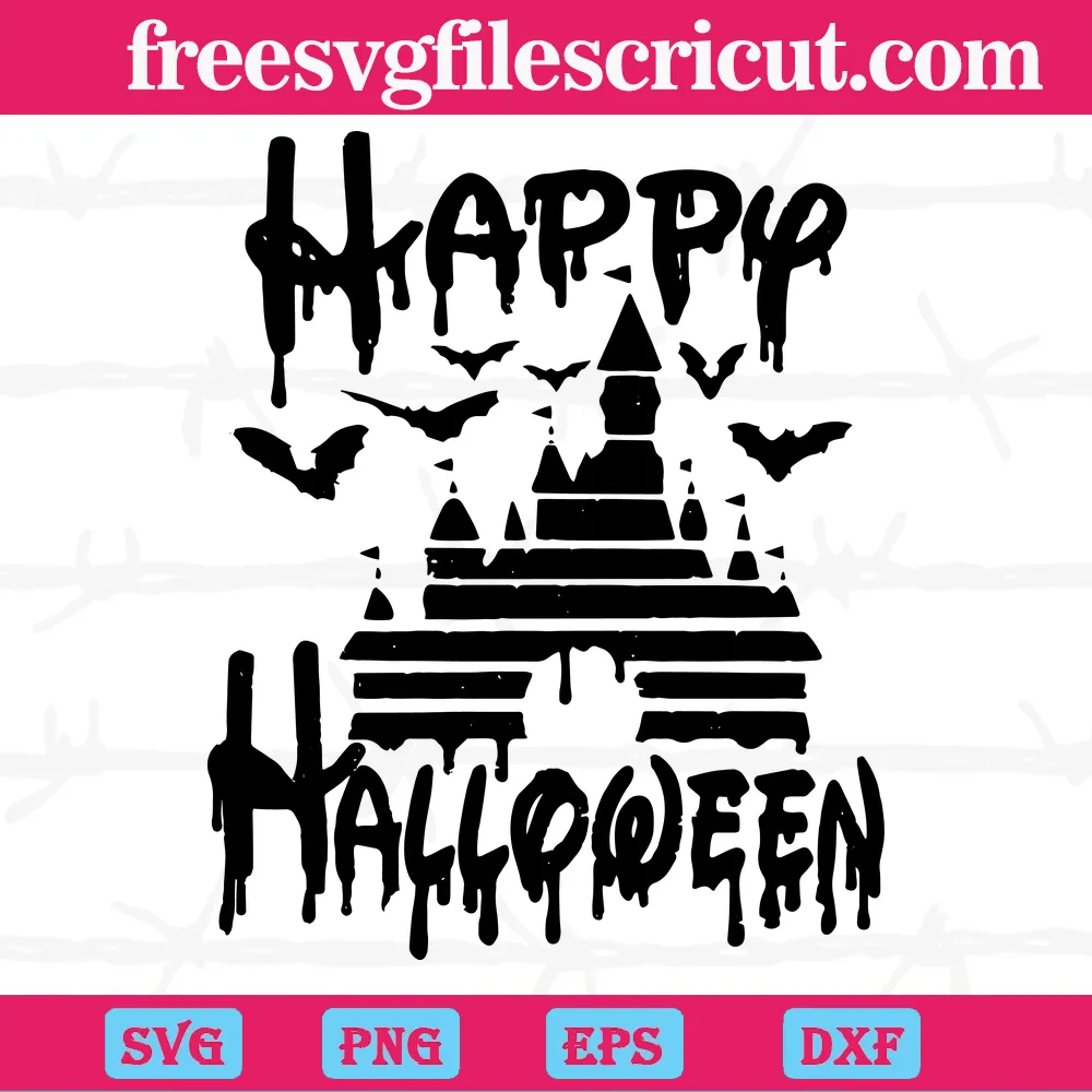 Disney Castle Happy Halloween, Svg Png Dxf Eps Designs Download