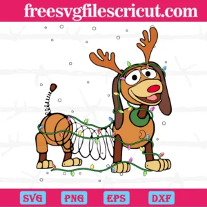 Disney Reindeer Slinky Dog Christmas Lights, Svg Files