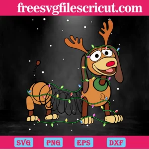 Disney Reindeer Slinky Dog Christmas Lights, Svg Files Invert
