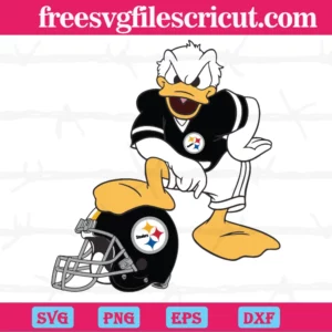 Donald Duck Pittsburgh Steelers, Vector Svg