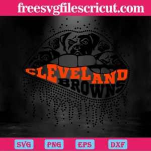 Dripping Lips Cleveland Browns, Graphic Design Invert