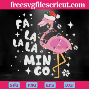 Flamingo Santa Christmas Lights, Premium Svg Files