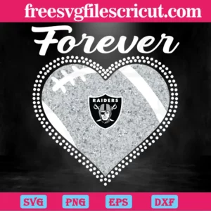 Forever Las Vegas Raiders Heart Diamond, Svg Designs