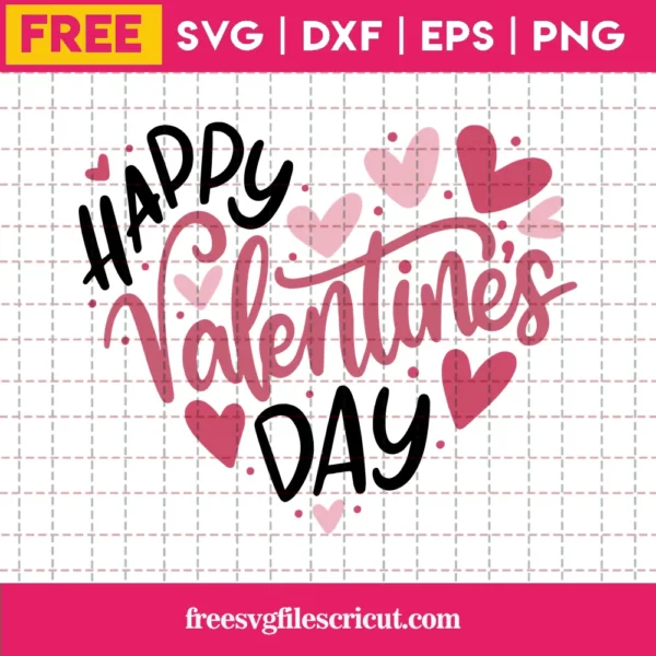 Free Happy Valentines Day Heart Clipart Svg