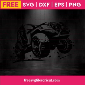 Free Jeep Wrangler Silhouette, Svg Png Dxf Eps Digital Download Invert