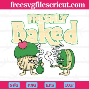 Freshly Baked Cannabis, Svg Png Dxf Eps Digital Files Invert