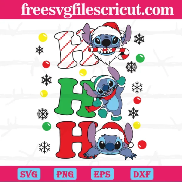 Funny Ho Ho Ho Santa Stitch Christmas, Downloadable Files