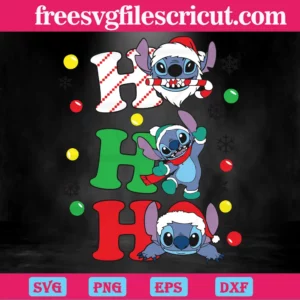 Funny Ho Ho Ho Santa Stitch Christmas, Downloadable Files Invert