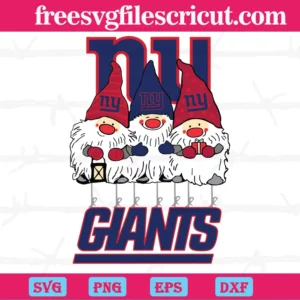 Gnome Fans New York Giants Nfl Football, Svg File Formats