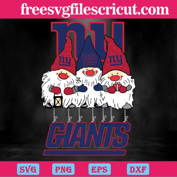 Gnome Fans New York Giants Nfl Football, Svg File Formats Invert
