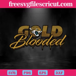 Gold Blooded Jacksonville Jaguars, Svg Png Dxf Eps Digital Download Invert
