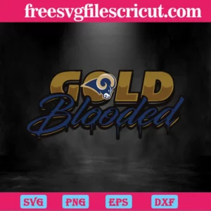 Gold Blooded Los Angeles Rams, Vector Illustrations Invert