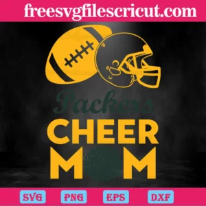 Green Bay Packers Cheer Mom, Svg Icons Invert
