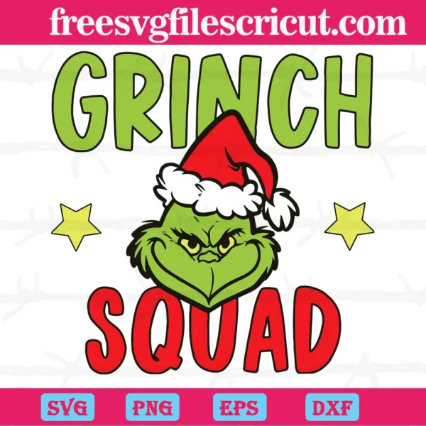 Grinch Squad Santa Hat, Svg Png Dxf Eps Cricut