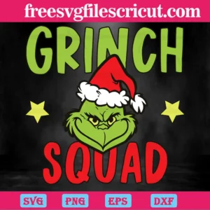 Grinch Squad Santa Hat, Svg Png Dxf Eps Cricut Invert
