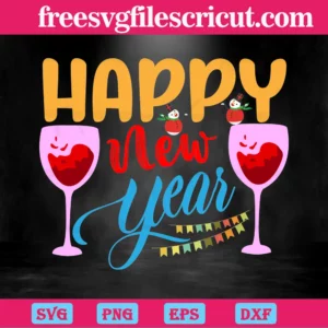 Happy New Year 2024 Disco Ball, Svg Png Dxf Eps, Svg Png Dxf Eps Cricut Files