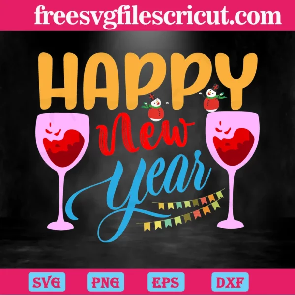 Happy New Year 2024 Disco Ball, Svg Png Dxf Eps, Svg Png Dxf Eps Cricut Files