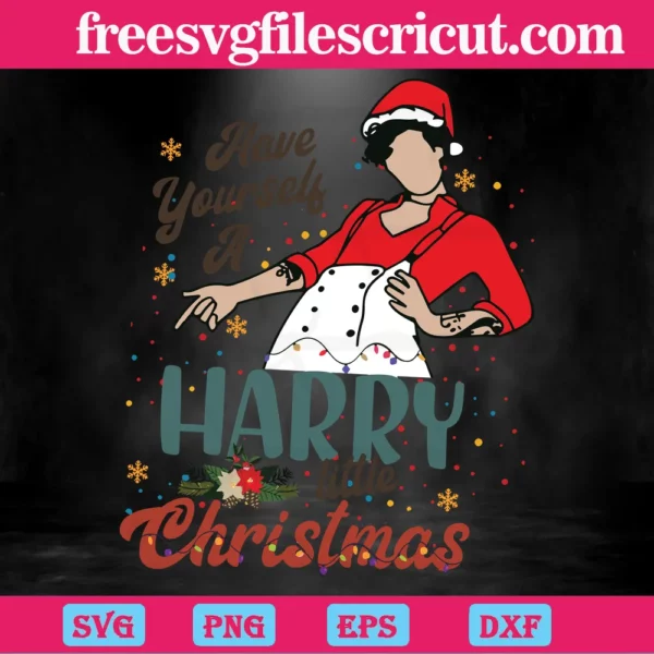Have Yourself A Harry Little Christmas, Svg Cut Files Invert