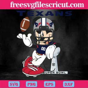 Houston Texans Disney Mickey Mouse, Vector Files Invert