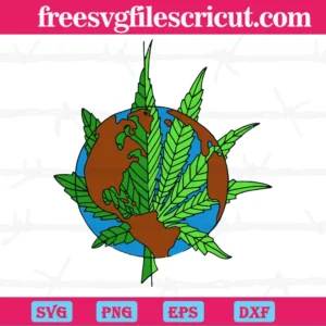 Hybrid Cannabis World Cure, Svg Png Dxf Eps Cricut