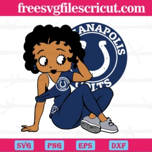 Indianapolis Colts Betty Boop Nfl Teams, Svg Png Dxf Eps Cricut Silhouette