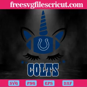 Indianapolis Colts Unicorn, Svg Designs Invert