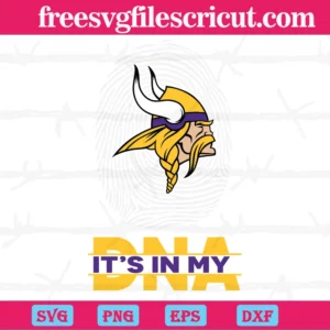 Its In My Dna Minnesota Vikings, The Best Digital Svg Designs For Cricut Invert