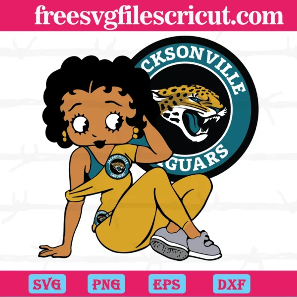 Jacksonville Jaguars Betty Boop, Svg Png Dxf Eps Digital Files