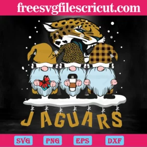 Jacksonville Jaguars Gnomes, Cutting File Svg Invert