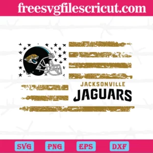 Jacksonville Jaguars Helmet Logo Flag, Cutting File Svg