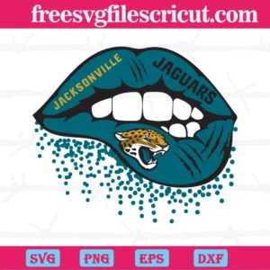 Jacksonville Jaguars Inspired Lips, Scalable Vector Graphics