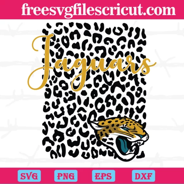 Jacksonville Jaguars Leopard Spirit, Svg Png Dxf Eps Cricut Files