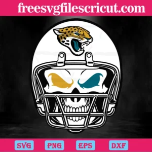 Jacksonville Jaguars Skull Helmet, Svg Png Dxf Eps Designs Download Invert