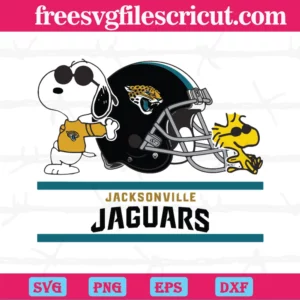 Jacksonville Jaguars Snoopy Woodstock, Laser Cut Svg Files