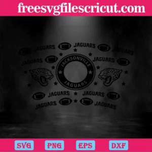 Jacksonville Jaguars Starbucks Wrap, Svg Png Dxf Eps Cricut Silhouette Invert