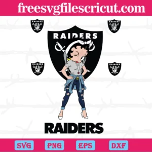 Las Vegas Raiders Betty Boop, Vector Illustrations