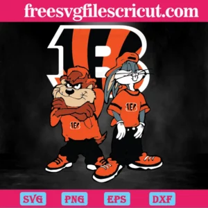 Looney Tunes Hip Hop Cincinnati Bengals, Vector Files Invert