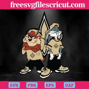Looney Tunes Hip Hop New Orleans Saints, Svg Png Dxf Eps Cricut Files Invert