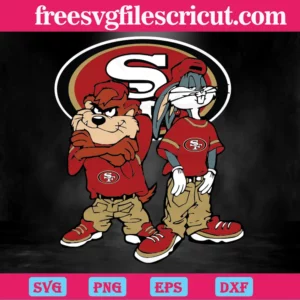 Looney Tunes Hip Hop San Francisco 49Ers, Svg Png Dxf Eps Invert