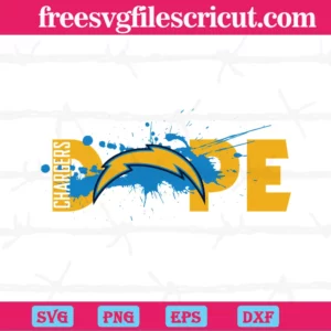Los Angeles Chargers Dope, Cutting File Svg