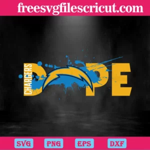 Los Angeles Chargers Dope, Cutting File Svg Invert