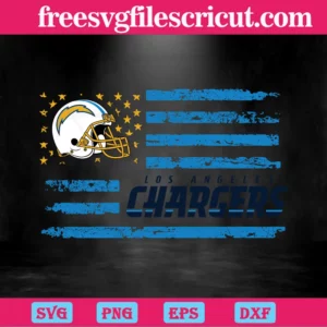Los Angeles Chargers Helmet Logo Flag, Downloadable Files Invert