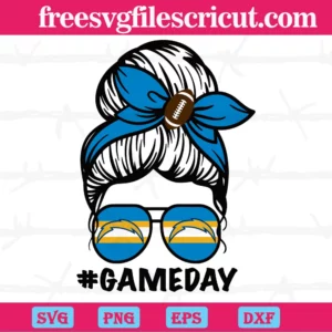 Los Angeles Chargers Messy Bun Mom Game Day, Design Files