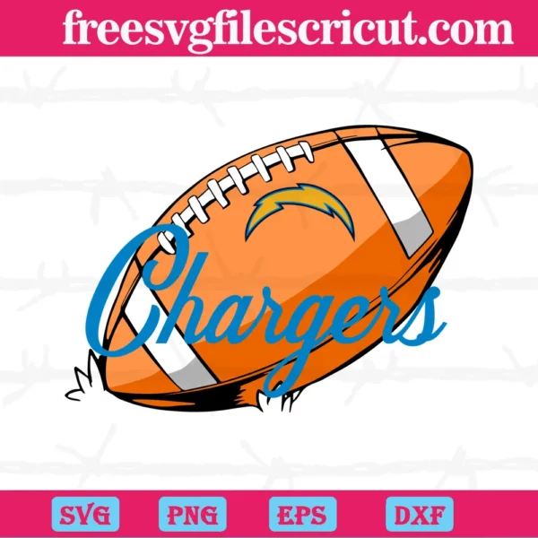 Los Angeles Chargers Nfl Ball, Svg Png Dxf Eps
