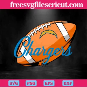 Los Angeles Chargers Nfl Ball, Svg Png Dxf Eps Invert