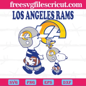 Los Angeles Rams Charlie Brown And Snoopy, Svg Png Dxf Eps Designs Download Invert